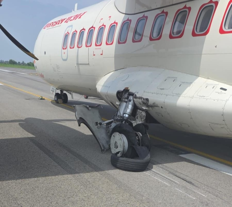 Alliance Air Uçağında İniş Sırasında Lastik Hasarı Alliance Air