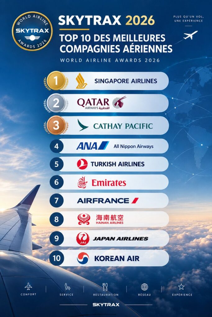 Skytrax 2026 Sıralamasında Zirve Singapore Airlines’ın Skytrax 2026
