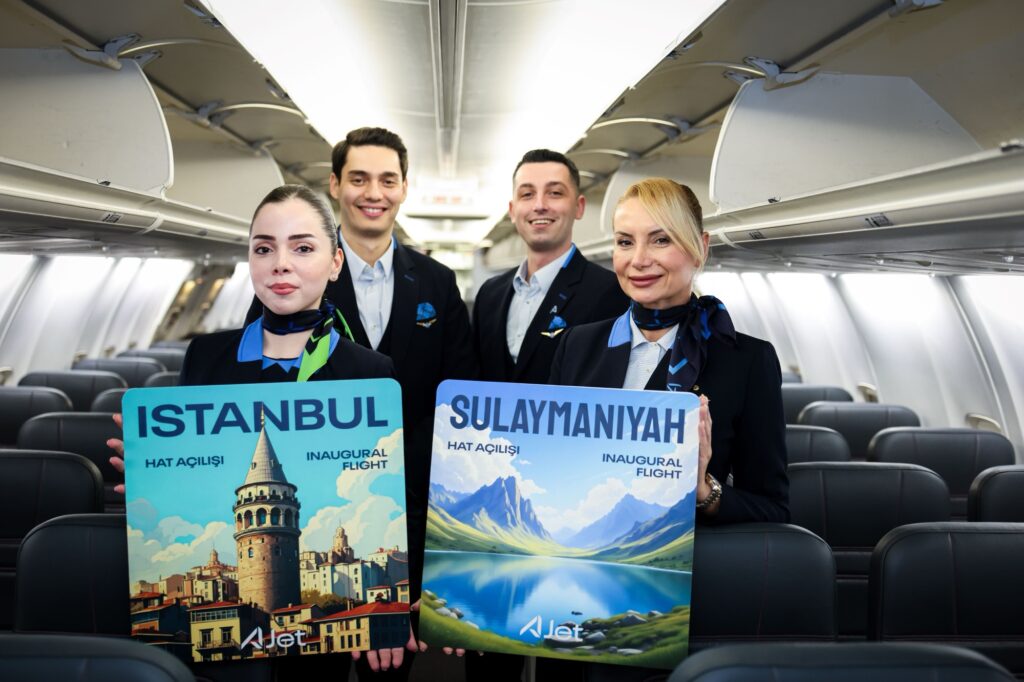 AJet İstanbul’dan Süleymaniye’ye ilk seferini yaptı