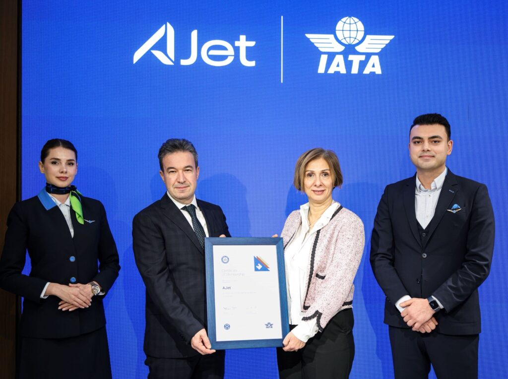 AJet IATA Sertifikasını Aldı